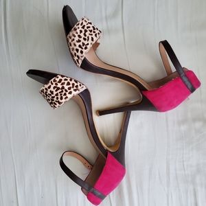 Sole Society Magenta and 🦒 Giraffe Print Heels